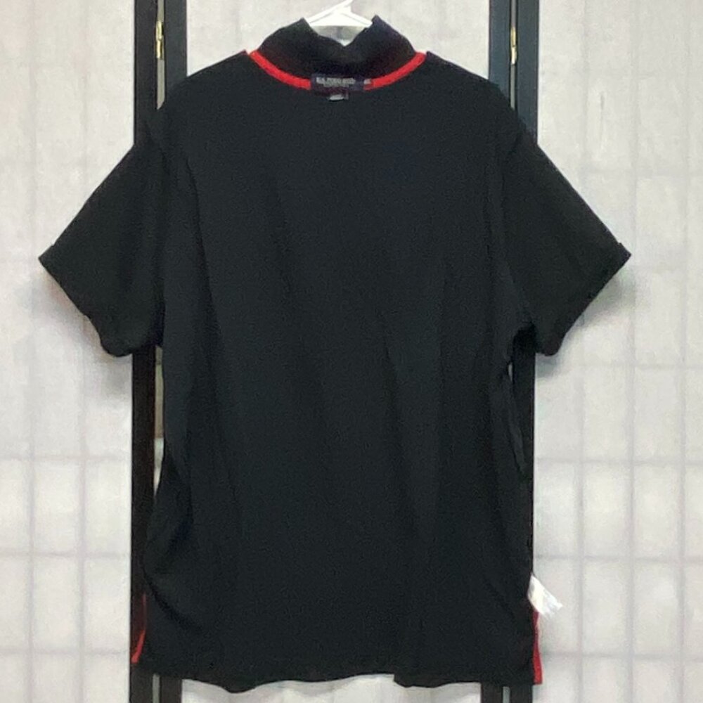 US Polo Assn Rib Collar 2 Button Luxury Feel Knit Polo Black 2XL Short Sleeve - Picture 7 of 13
